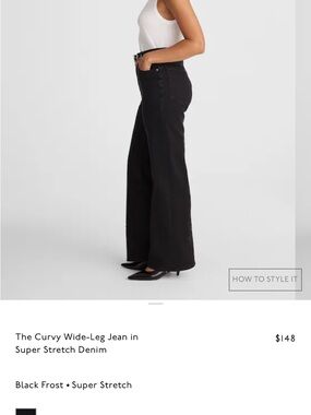 Madewell curvy wide-leg black jeans